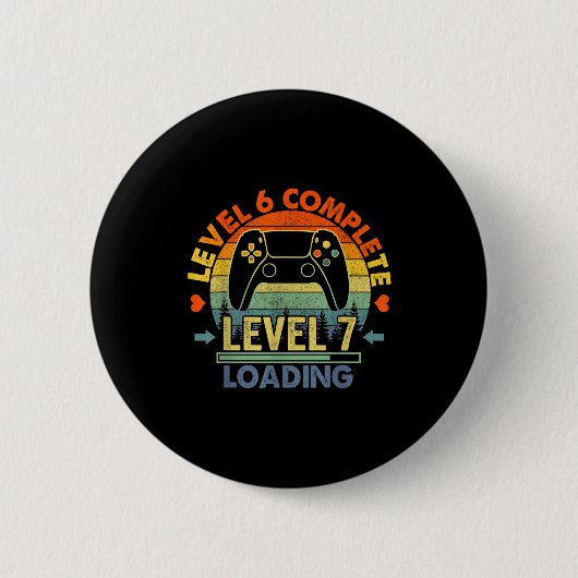 Level 6 Complete 6 Anniversary Gift 6th Wedding An Button (Vorderseite)