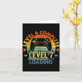 Level 6 Complete 6 Anniversary Gift 6th Wedding An Karte (Gelbe Blume)