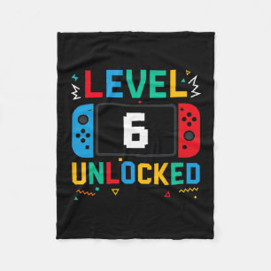 Level 6 freigeschaltet Geburtstagsvideo Gamer 6. G Fleecedecke