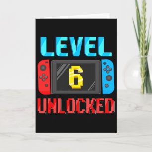 Level 6 freigeschaltet Geburtstagsvideo Gamer 6. G Karte