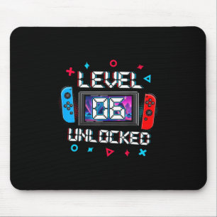 Level 6 freigeschalteter Gamer 6. Geburtstagsgesch Mousepad