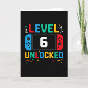 Level 6 freigeschaltetes Geburtstagsvideo Gamer 6. Karte