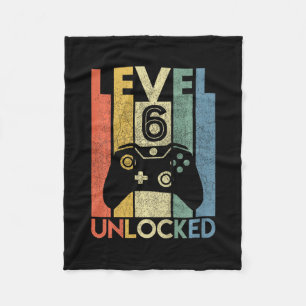 Level 6 freigeschaltetes Shirt Lustiger Videospiel Fleecedecke
