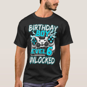 Level 6 Unlock Video Game 6. Geburtstag Gamer Boy T-Shirt