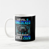 Level 6 Unlocked Awesome Since 2020 6th Birthday G Kaffeetasse (Links)