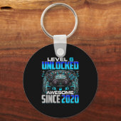 Level 6 Unlocked Awesome Since 2020 6th Birthday G Schlüsselanhänger (Vorderseite)