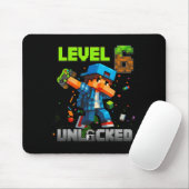 Level 6 Unlocked Funy Birthday Boy Pixel Gamer 6th Mousepad (Mit Mouse)