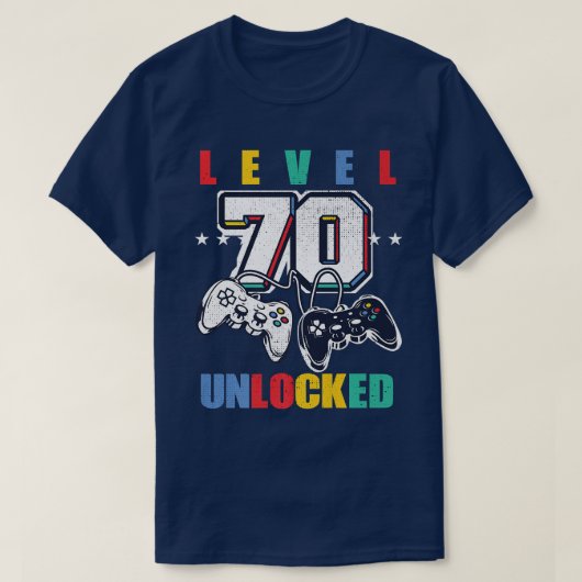 Level 70 Unlocks Videospiel 70. Geburtstag T-Shirt (Design vorne)