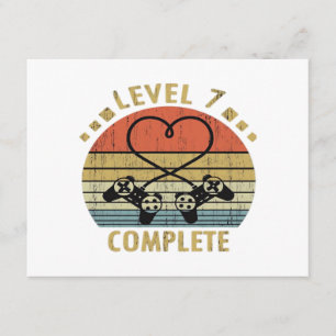 Level 7 abgeschlossen - 7. Hochzeitsjubiläumsgesch Begleitkarte
