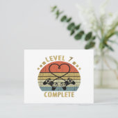 Level 7 Complete - 7. Hochzeitsjubiläum Geschenk V Einladung (Stehend Vorderseite)