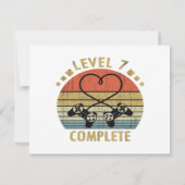 Level 7 Complete - 7. Hochzeitsjubiläum Geschenk V Einladung (Rückseite)