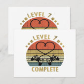 Level 7 Complete - 7. Hochzeitsjubiläum Geschenk V Einladung (Vorne/Hinten)