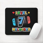 Level 7 freigeschaltet 7. Geburtstag Kinder Videos Mousepad (Mit Mouse)