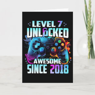 Level 7 freigeschaltet Awesome seit dem 7. Geburts Karte