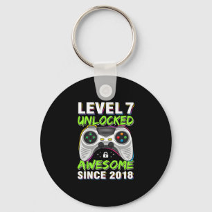 Level 7 freigeschaltet Awesome seit dem 7. Geburts Schlüsselanhänger