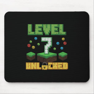 Level 7 freigeschaltet Pixel Gamer 7. Geburtstag G Mousepad