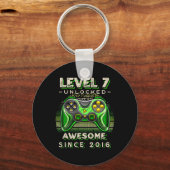 Level 7 freigeschaltet Videospiel 7. Geburtstag 7 Schlüsselanhänger (Vorderseite)