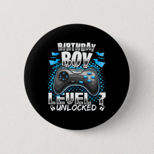 Level 7 freigeschaltet Videospiel 7. Geburtstag Ga Button