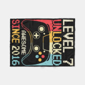 Level 7 freigeschaltet Videospiel 7. Geburtstag Ga Fleecedecke (Vorderseite (Horizontal))