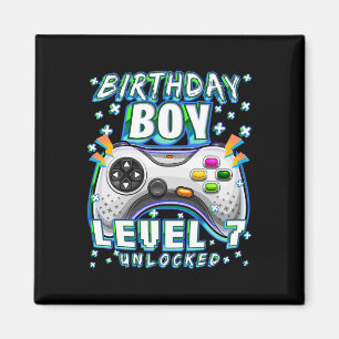 Level 7 Freigeschaltet Videospiel 7. Geburtstag Ga Magnet