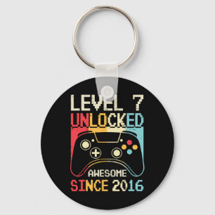 Level 7 Freigeschaltet Videospiel 7. Geburtstag Ga Schlüsselanhänger