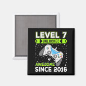 Level 7 Unlock Phantastisch 2016 Videospiel 7. Geb Magnet (Vorderseite/Rückseite)