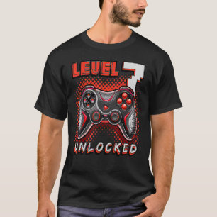 Level 7 Unlock Video Game 7. Geburtstag Gamer Bo T-Shirt