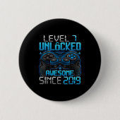Level 7 Unlocked 7 Year Old For Boys 7th Birthday Button (Vorderseite)