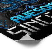 Level 7 Unlocked 7 Year Old For Boys 7th Birthday Poster (Ecke)