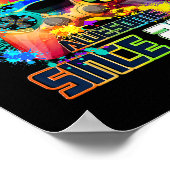 Level 7 Unlocked 7 Year Old Video Gamer 7th Birthd Poster (Ecke)