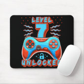 Level 7 Unlocked Video Game 7th Birthday Gamer Boy Mousepad (Mit Mouse)