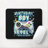Level 7 Unlocked Video Game 7th Birthday Gamer Boy Mousepad (Mit Mouse)
