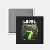 Level 7 Video Game Controller 7th Birthday Gamer G Magnet (Vorderseite/Rückseite)