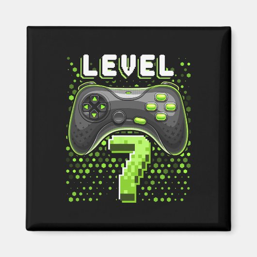 Level 7 Video Game Controller 7th Birthday Gamer G Magnet (Vorne)