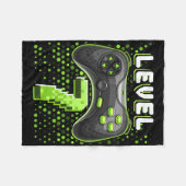 Level 7 Videospiel-Controller 7. Geburtstag Gamer Fleecedecke (Vorderseite (Horizontal))