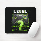 Level 7 Videospiel-Controller 7. Geburtstag Gamer Mousepad (Mit Mouse)