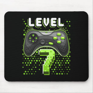 Level 7 Videospiel-Controller 7. Geburtstag Gamer Mousepad