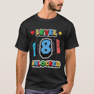 Level 8 freigeschaltet 8. Geburtstag Kinder Videos T-Shirt
