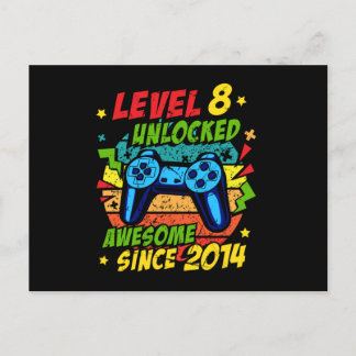 Level 8 Freigeschaltet Awesome 2014 Spiel 8. Gebur Postkarte