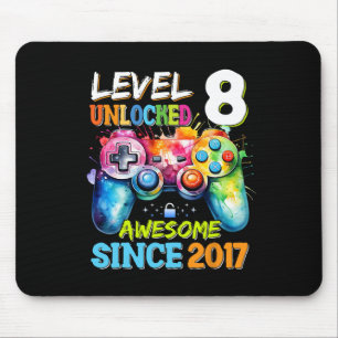Level 8 freigeschaltet Awesome 2017 Videospiele Ge Mousepad