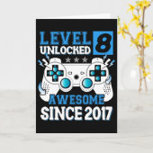 Level 8 freigeschaltet Awesome seit 2017 8. Geburt Karte (Gelbe Blume)