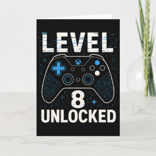 Level 8 freigeschaltet Geburtstag 8. Geburtstag Ki Karte