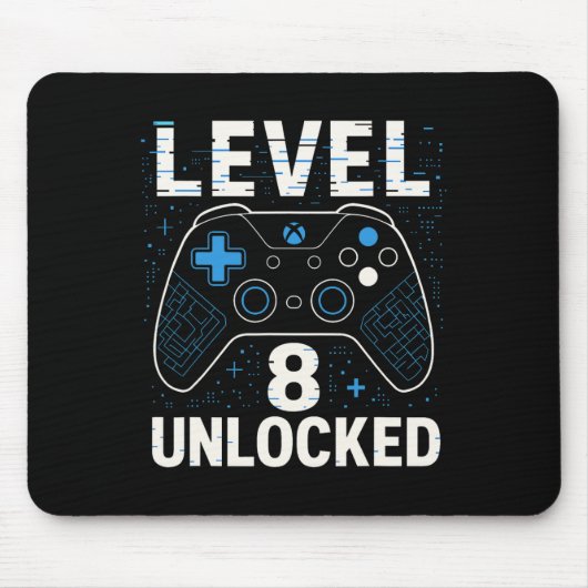 Level 8 freigeschaltet Geburtstag 8. Geburtstag Ki Mousepad (Vorne)
