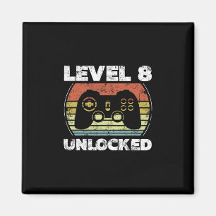 Level 8 freigeschaltet Lustiges Videospieler 8. Ge Magnet