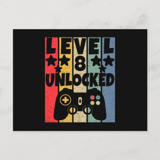 Level 8 freigeschaltet postkarte (Vorderseite)