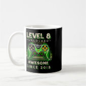 Level 8 freigeschaltet Videospiel 8. Geburtstag 8 Kaffeetasse (Links)