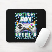 Level 8 freigeschaltet Videospiel 8. Geburtstag Ga Mousepad (Mit Mouse)