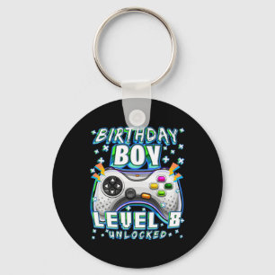 Level 8 freigeschaltet Videospiel 8. Geburtstag Ga Schlüsselanhänger