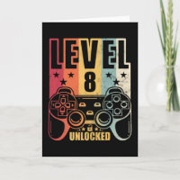 Level 8 Freigeschaltetes Gaming-Geburtstags-Gamer