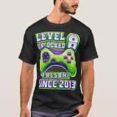 Level 8 Unlock Phantastisch 2013 Videospiel 8. Geb T-Shirt (Vorderseite)